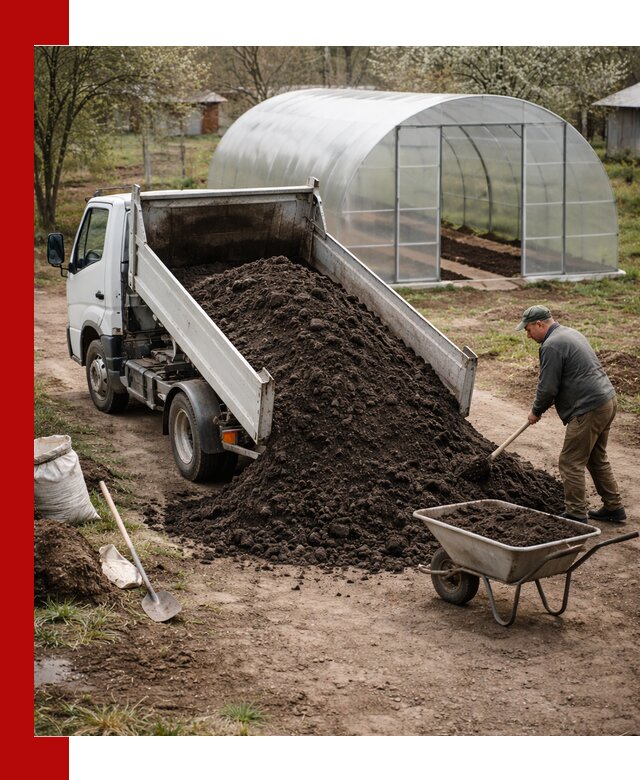 Чернозем для теплицы с доставкой в Санкт-Петербурге