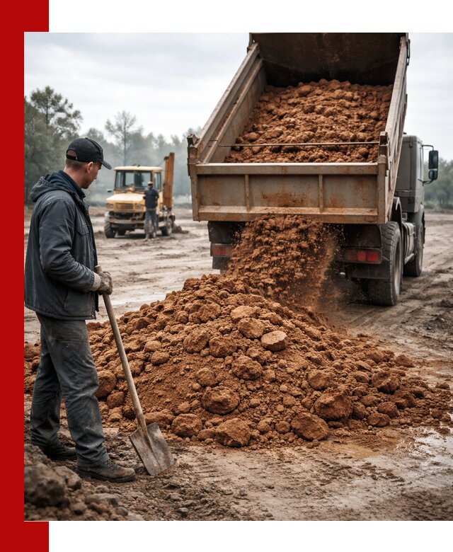 Глина для засыпки в Санкт-Петербурге с доставкой самосвалами