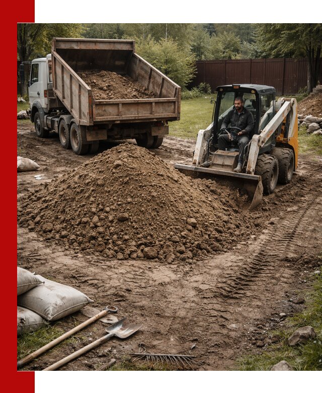 Суглинок для планировки участков в Санкт-Петербурге с доставкой и выгрузкой