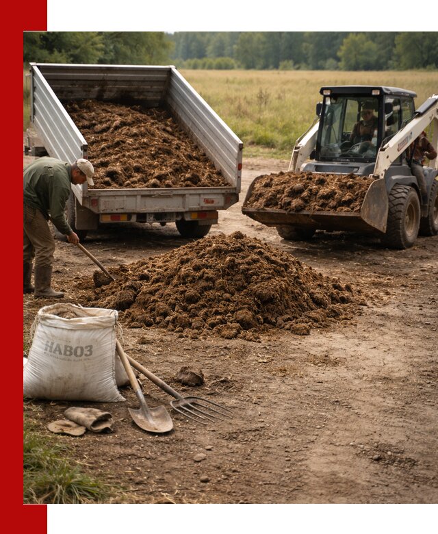 Доставка конского навоза в Санкт-Петербурге с разгрузкой и доставкой на объект