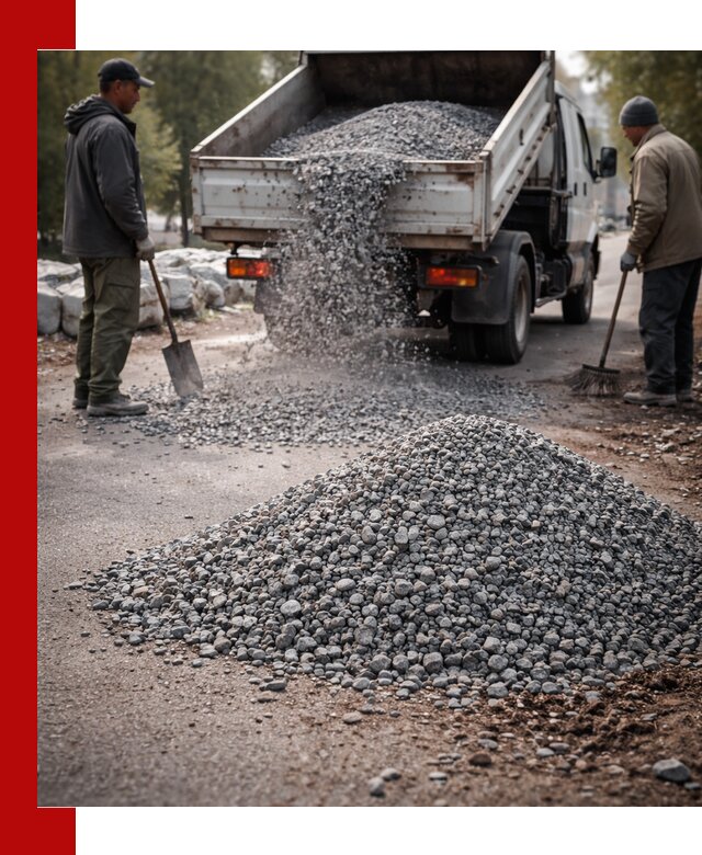 Гранитная крошка для посыпки дорог и тротуаров в Санкт-Петербурге