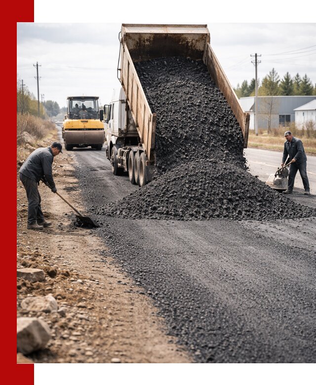 Асфальтовая крошка для дорог в Санкт-Петербурге — поставка и доставка