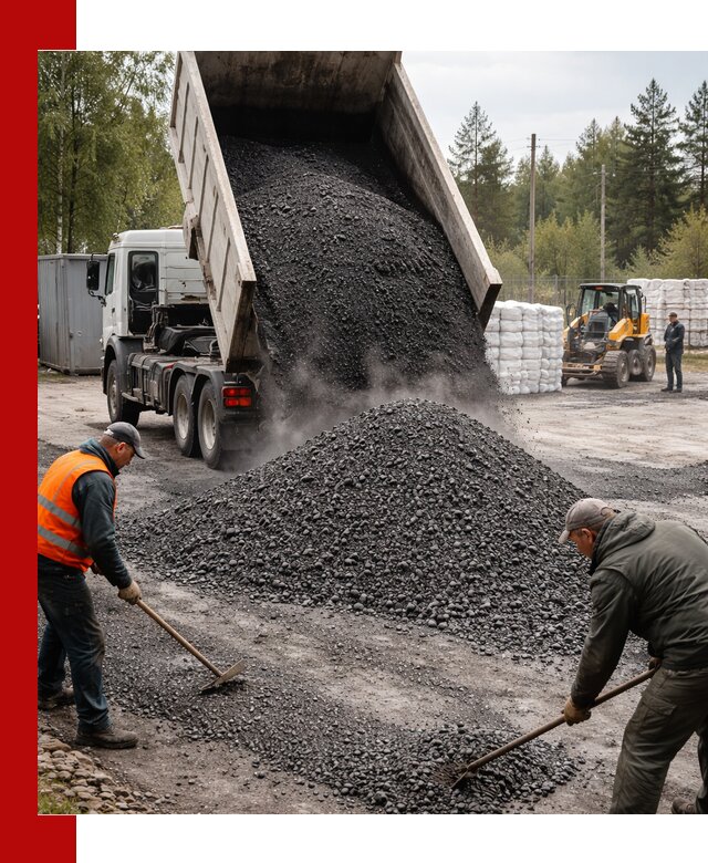 Доставка и продажа асфальтного гранулята в Санкт-Петербурге