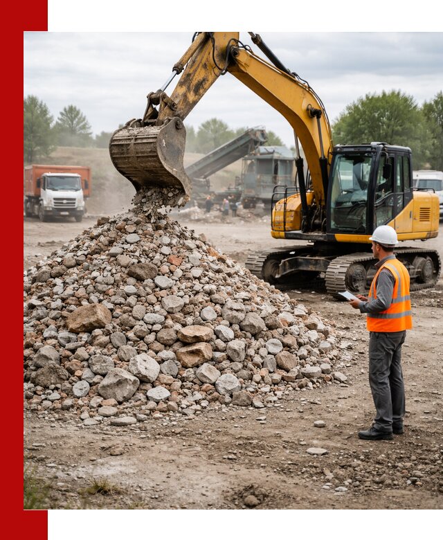 Доставка и вывоз строительного боя в Санкт-Петербурге
