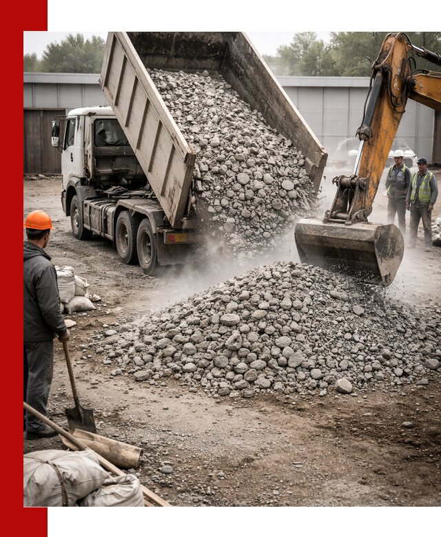 Доставка дробленого бетона в Санкт-Петербурге оптом и в розницу