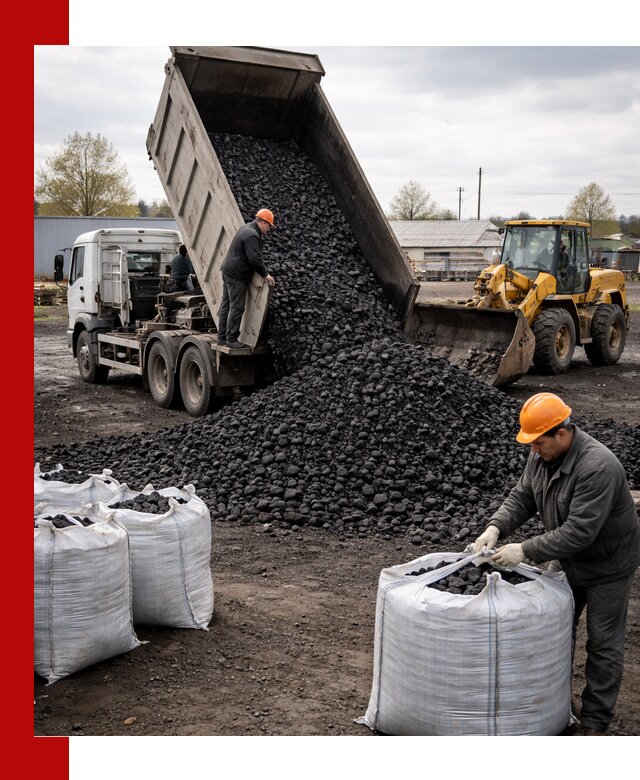 Доставка каменного угля в Санкт-Петербурге оптом и в розницу