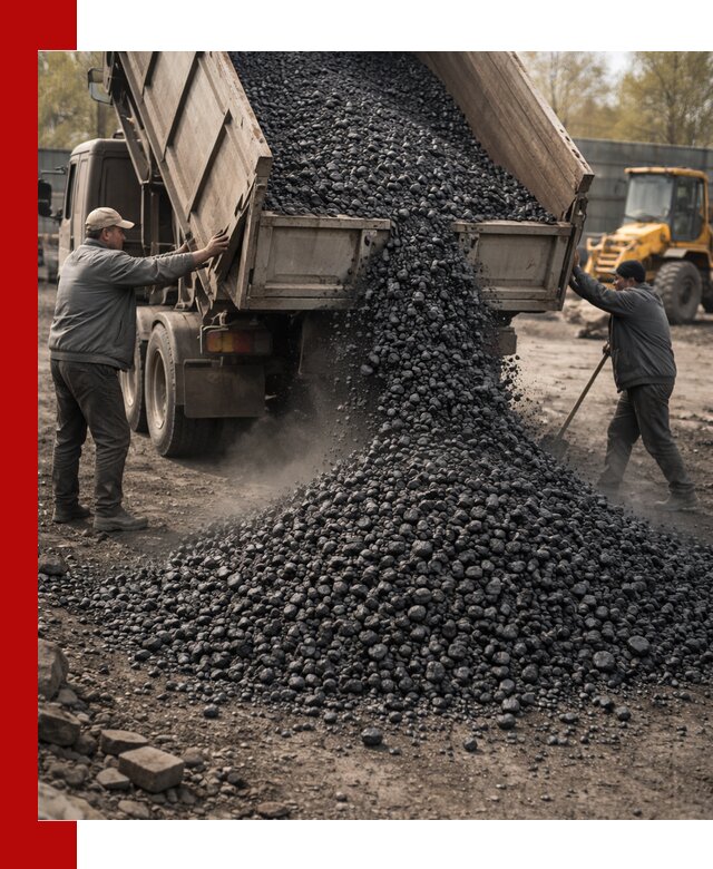 Доставка угля семечка самосвалами в Санкт-Петербурге