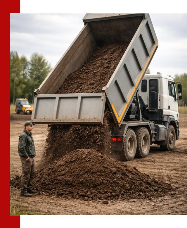 Аренда самосвала с водителем в Санкт-Петербурге для сыпучих грузов и навоза