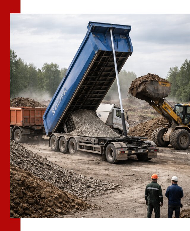 Аренда тонар 40 тонн в Санкт-Петербурге с доставкой материалов