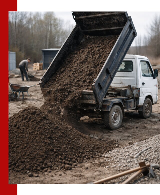 Аренда минисамосвала в Санкт-Петербурге для доставки сыпучих материалов