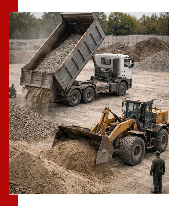 Перевозка сыпучих грузов самосвалами и бортовыми в Санкт-Петербурге