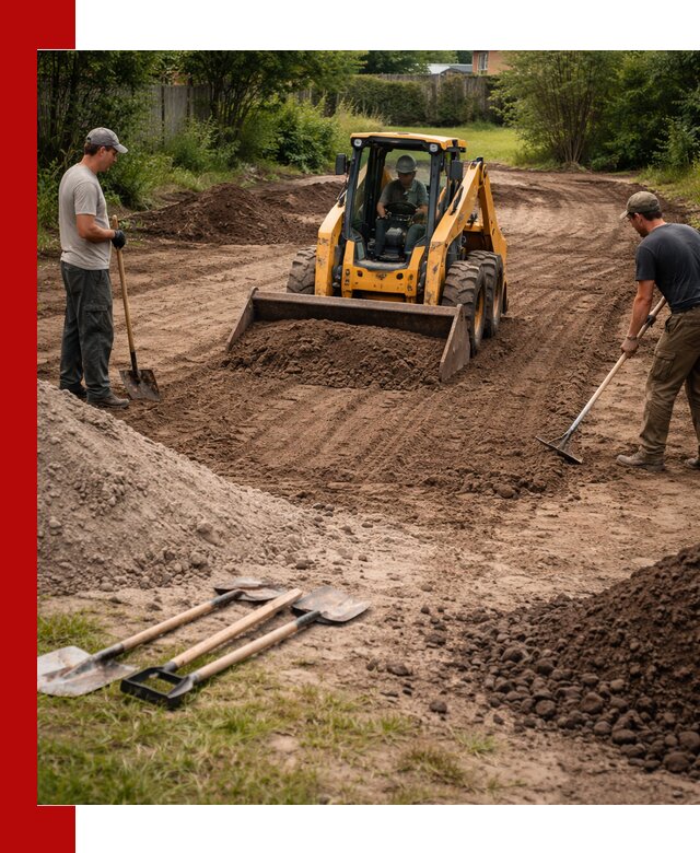 Планировка участка грунтом с вывозом и доставкой в Санкт-Петербурге